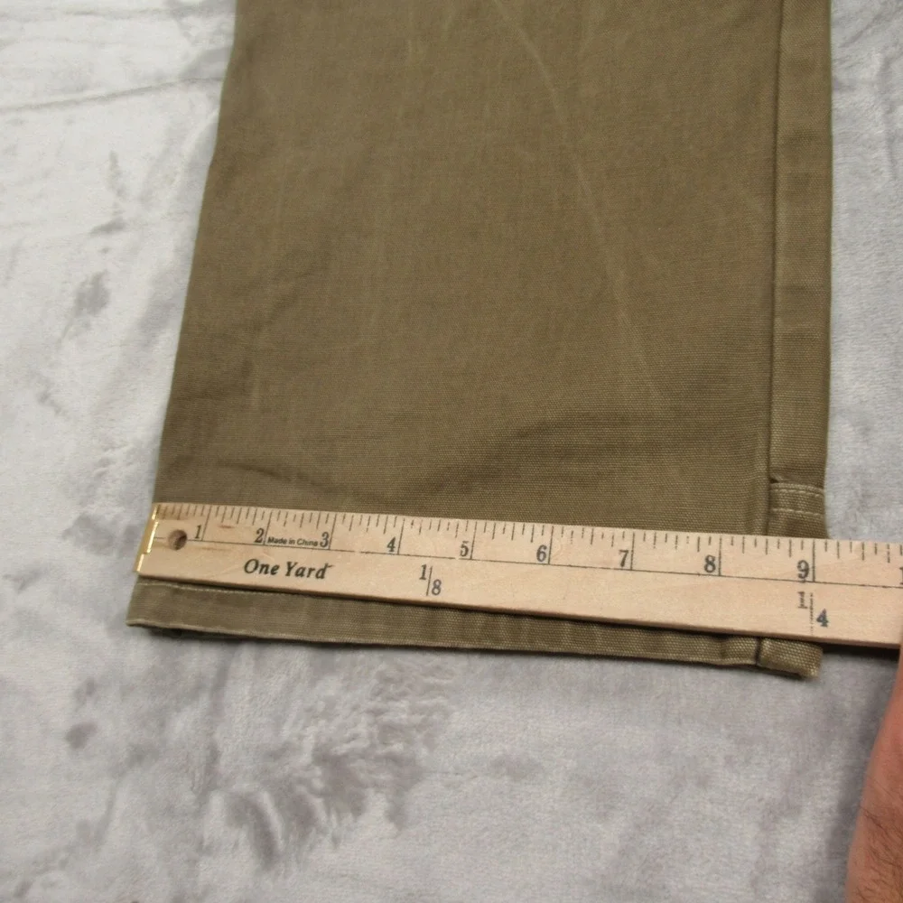 Kuhl Lawless Pant Men 40x30 Green Canvas Relaxed Rugged Double Knee Work Roofing